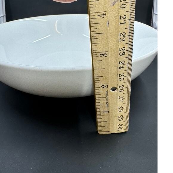 Pier 1 Imports "Luminous"White Porcelian 9" Pasta Bowl - Picture 5 of 6